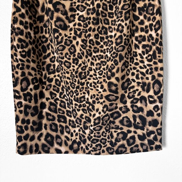 NWT White House Black Market Leopard Pencil Skirt Womens Size 0 Animal Print 90s - Picture 16 of 16